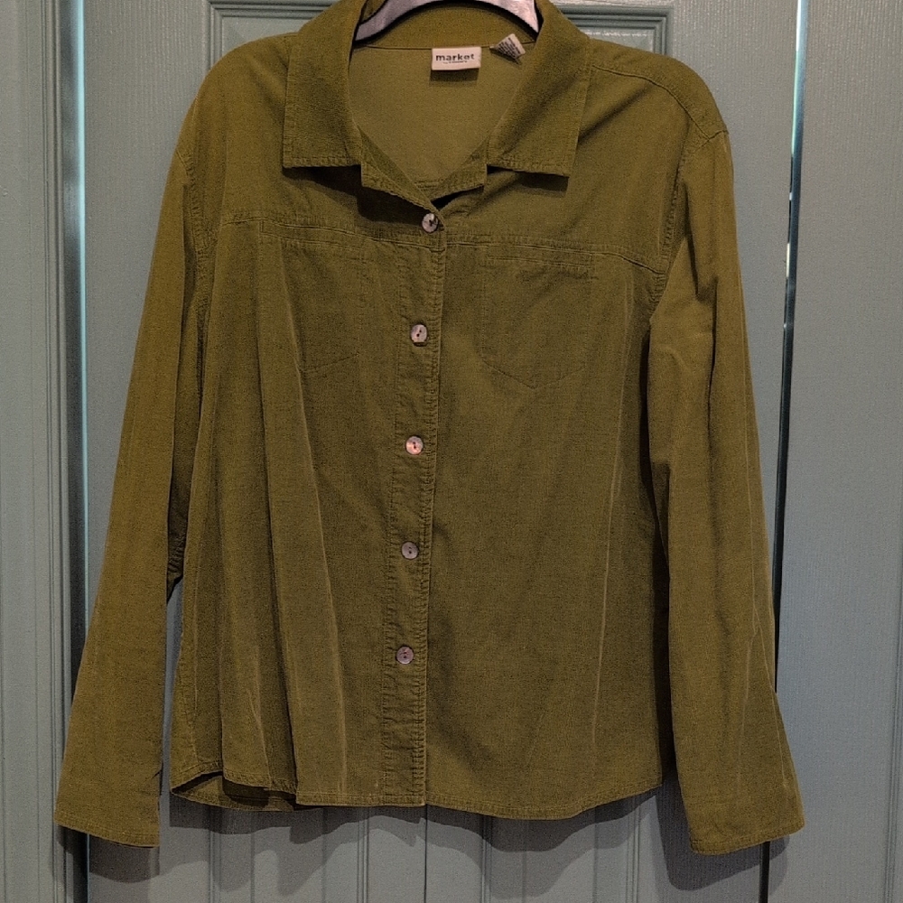 Chico's Mustard Yellow Cotton Top